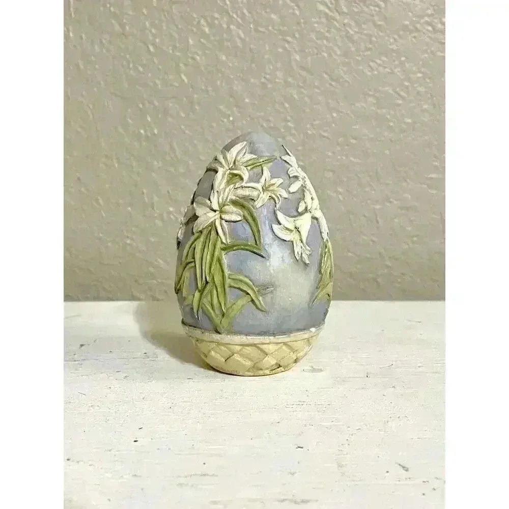 Eggstravagant by‎ Tom Herold Easter Floral Resin Decorative Egg